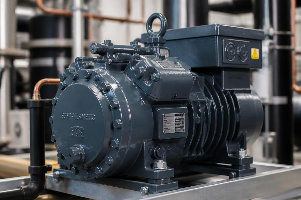 Green semi-hermetic refrigeration compressor